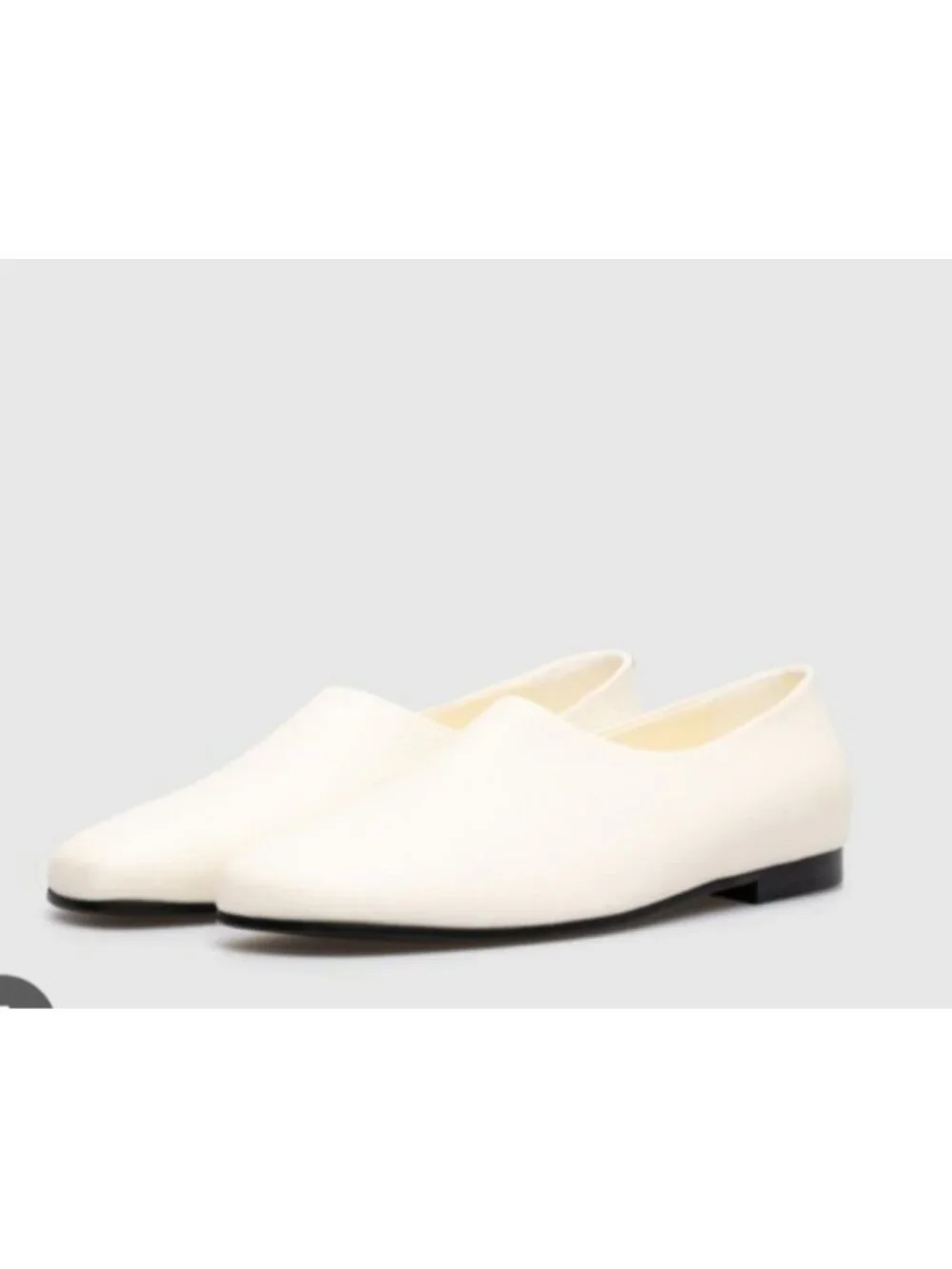 CO White Leather Ballet Flats EU 40 Minimalist Slip On Shoes Italy Soft Leather - Picture 2 of 13